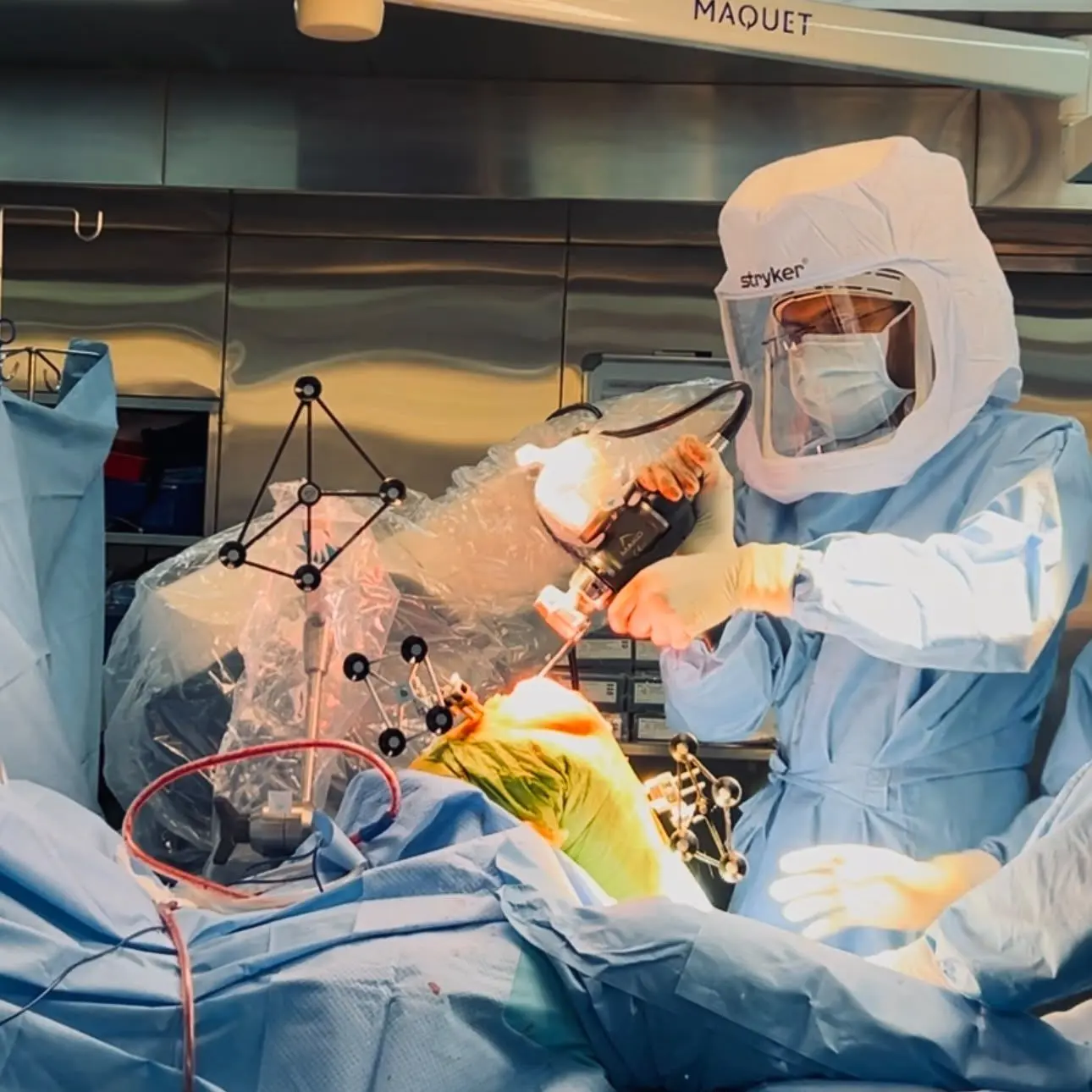 Dr. Balagangadhara at the operating table